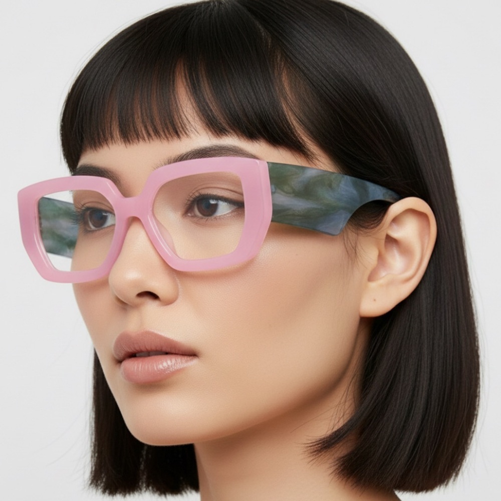 ✨Stylish Pink Women's Glasses - Picture 2 of 10